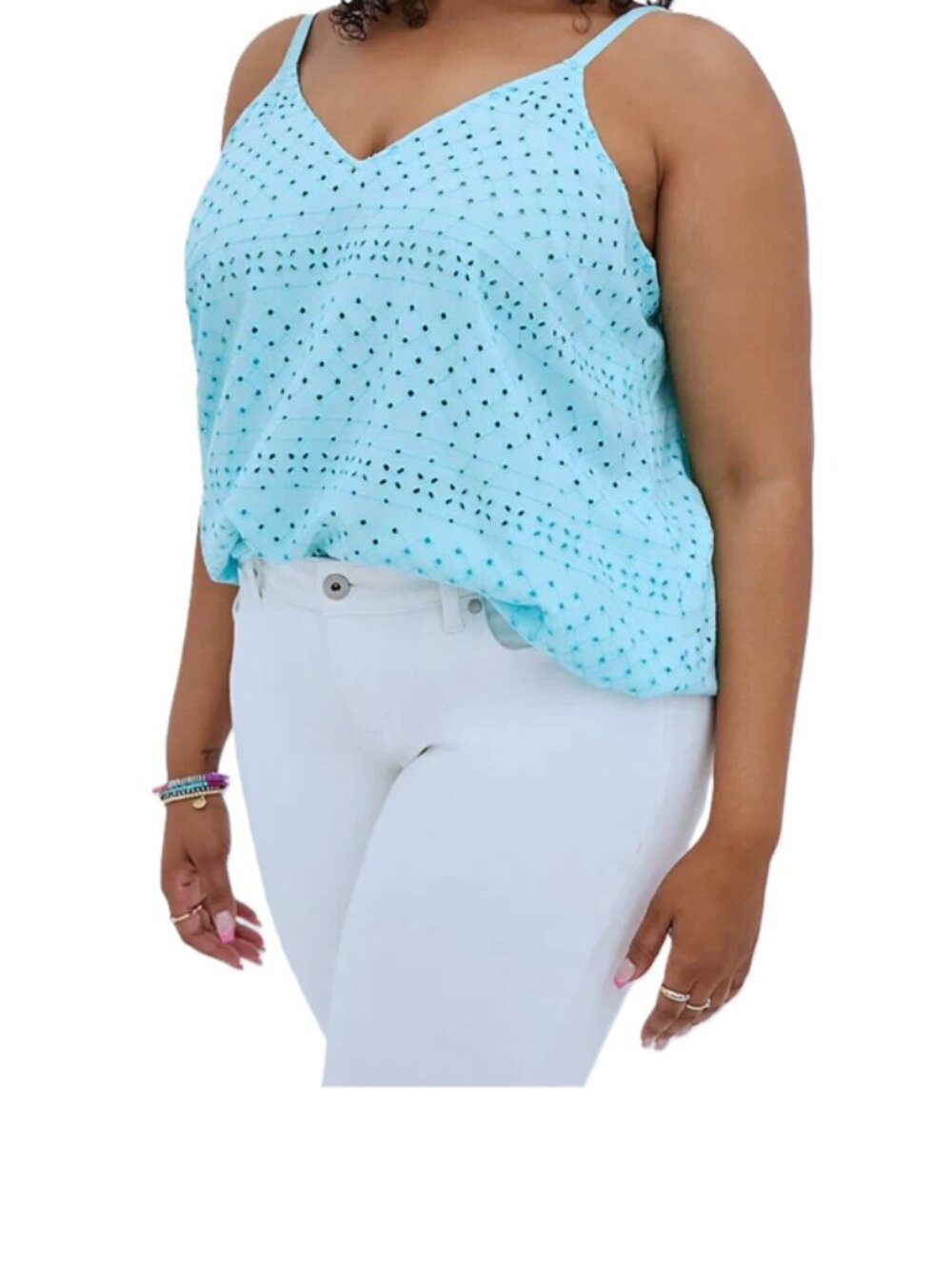 TORRID Sophie Challis Eyelet V-Neck Swing Cami. Plus Size 4